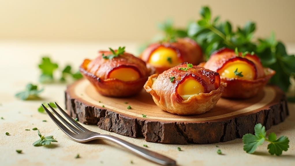 bacon wrapped egg muffins