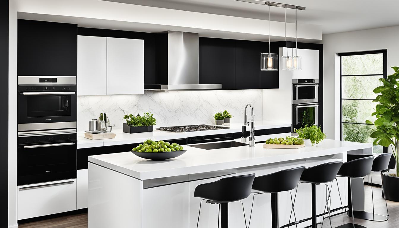 black and white kitchen design