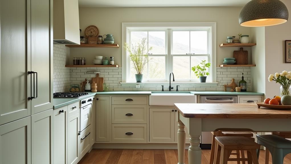 calming kitchen color scheme