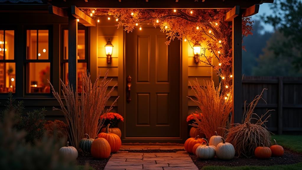 decorate with orange lights