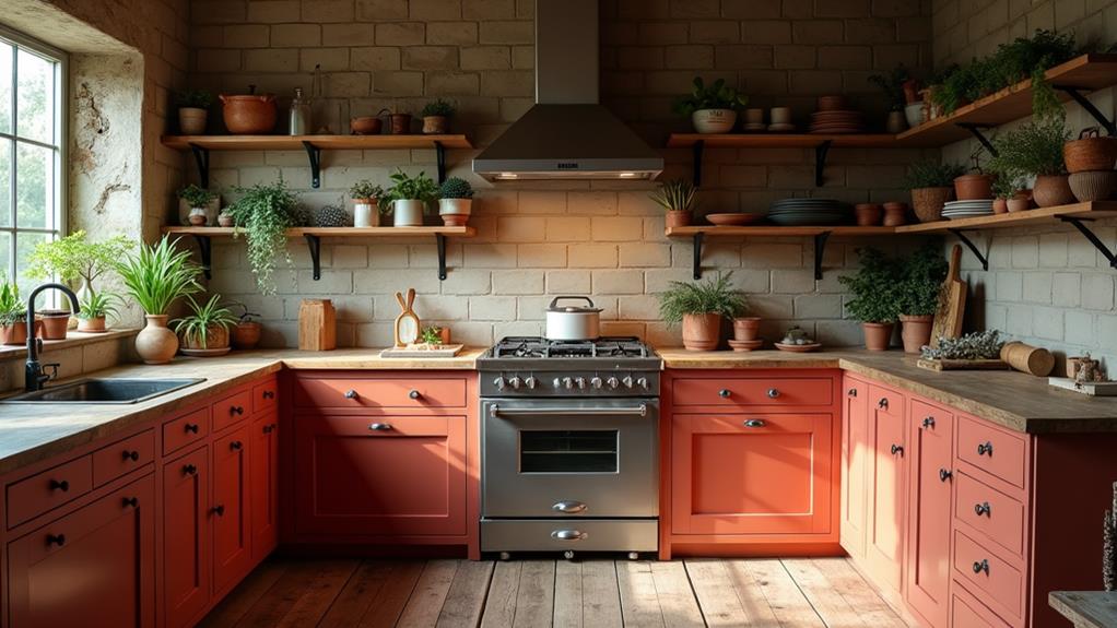 earthy terracotta red hue