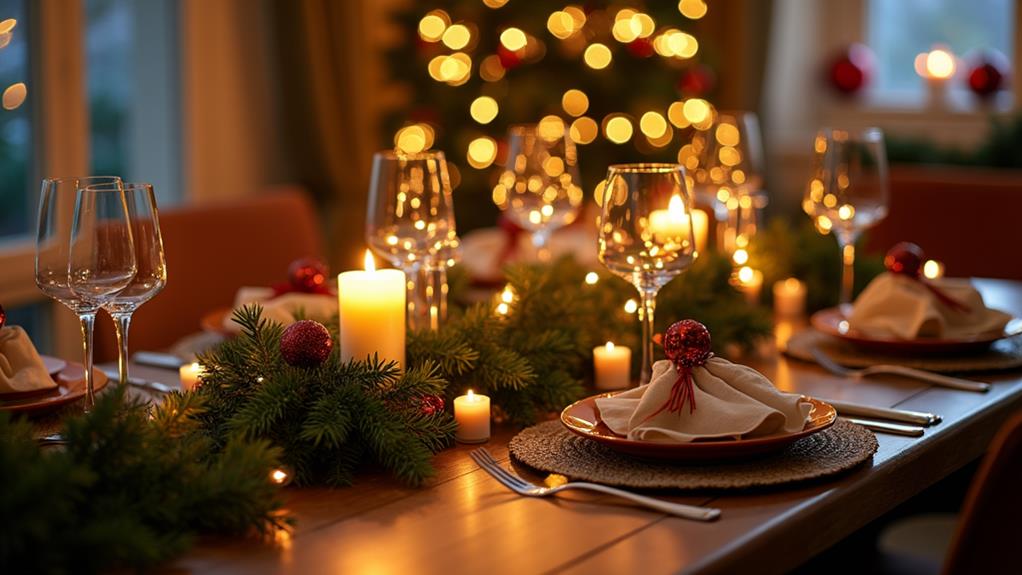 festive holiday table decor