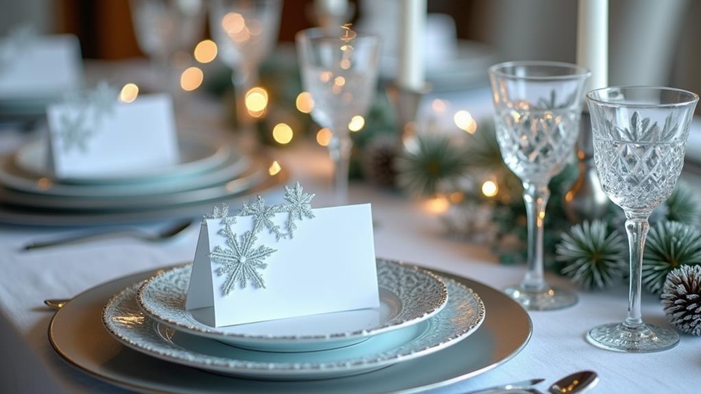 festive winter table decor