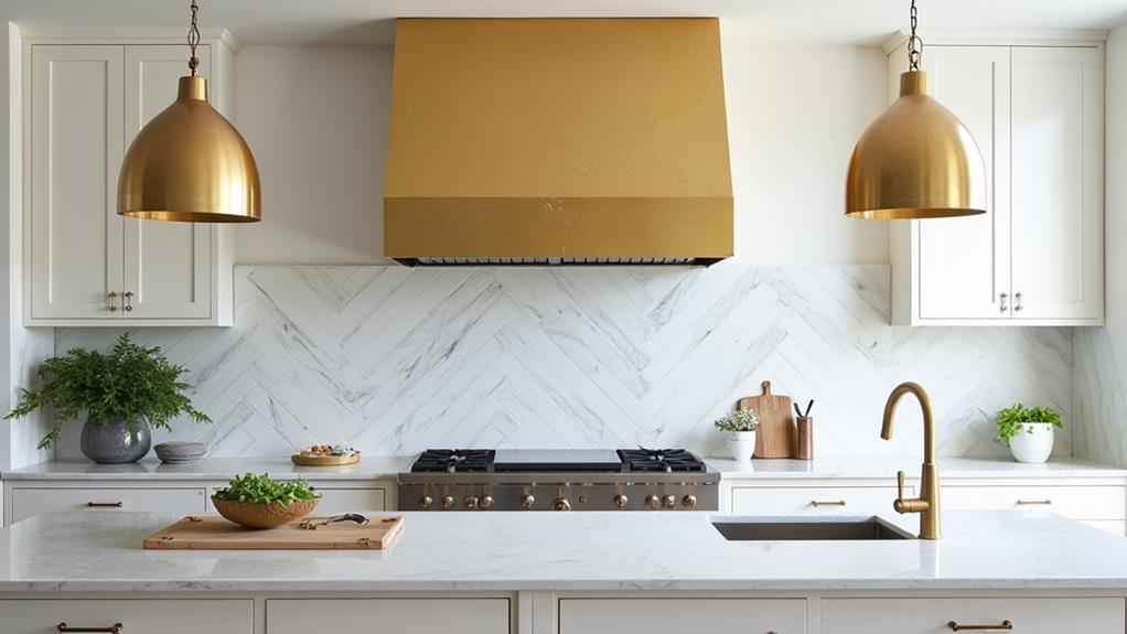 gold leaf range hood