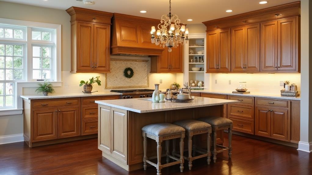 luxurious kitchen cabinet accents