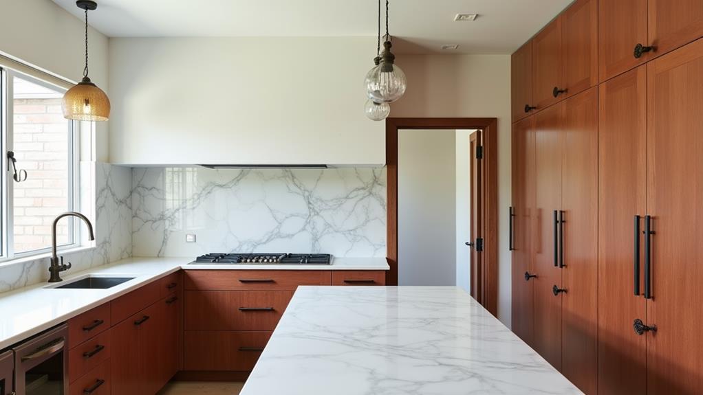 luxurious kitchen surface material