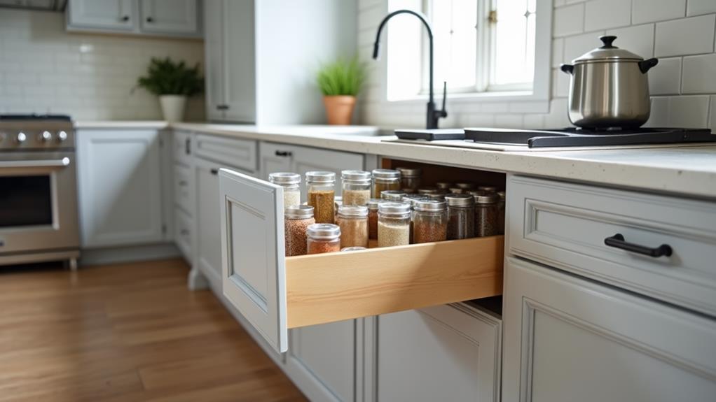 organize kitchen spice storage