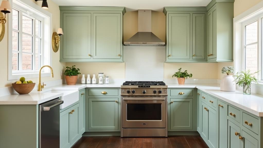 sage green kitchen cabinets