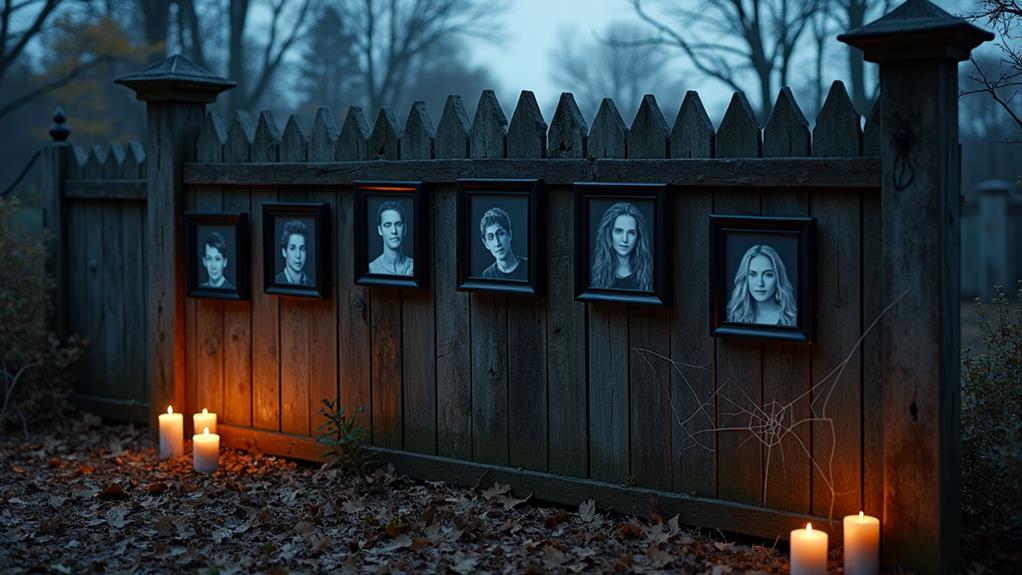 spooky cemetery picture frame