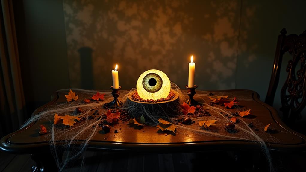 unconventional halloween table accent