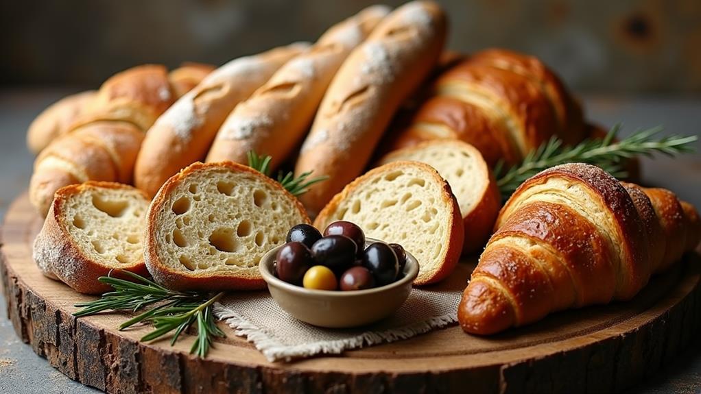 variety of bread options