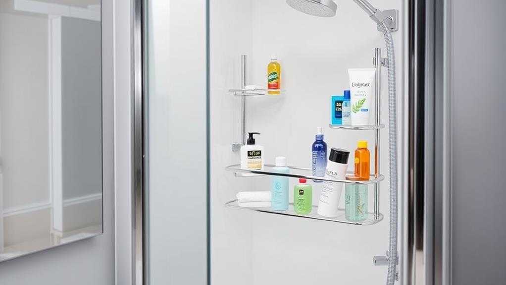 adjustable bathroom storage solution