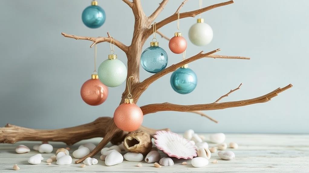 beachy holiday tree decor