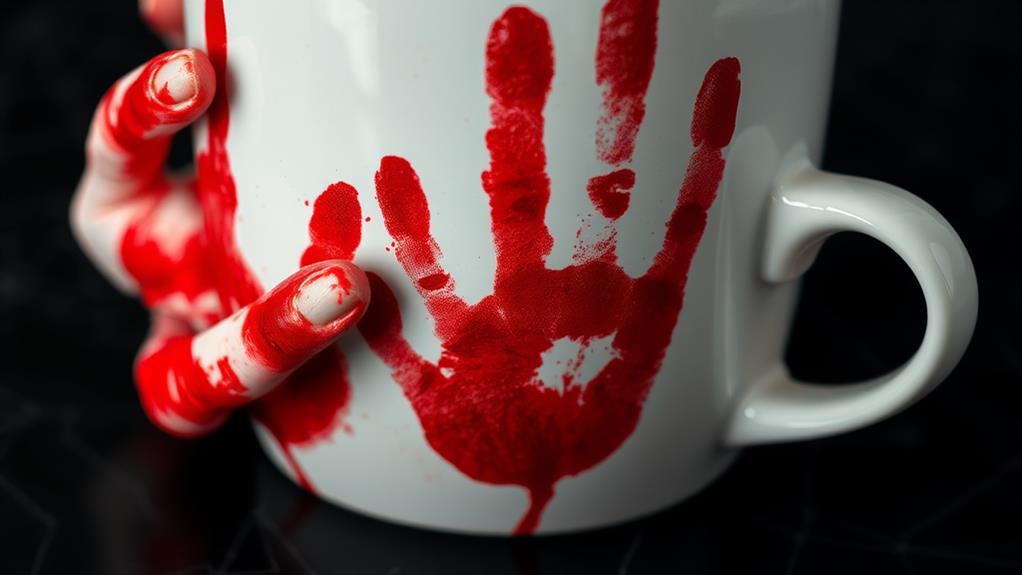 coffee cups with fingerprints