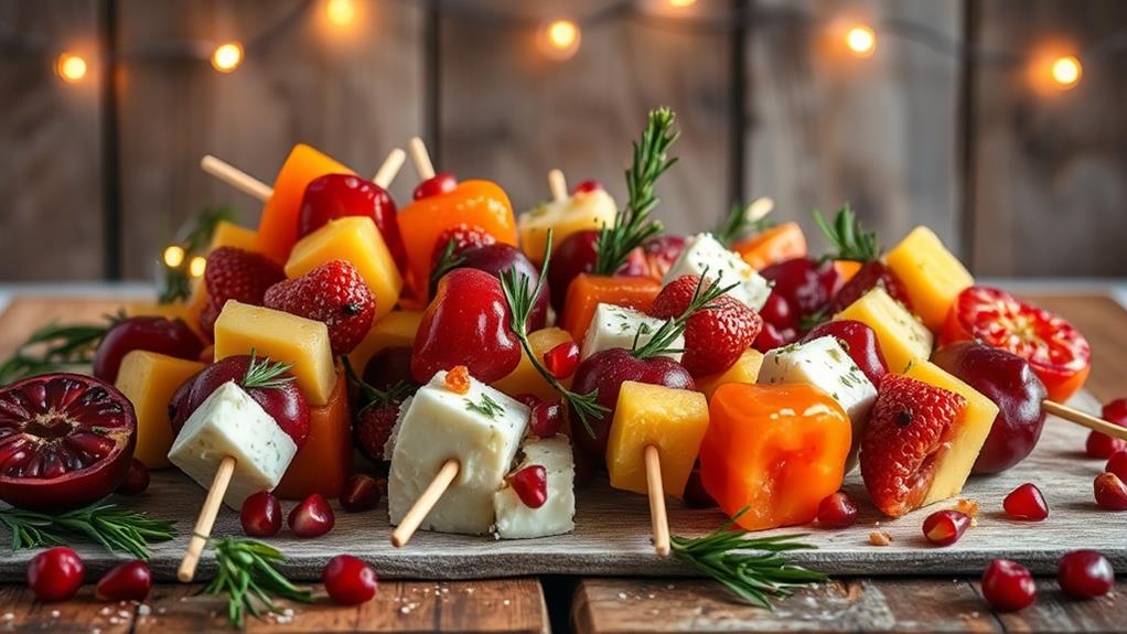 colorful holiday party snacks