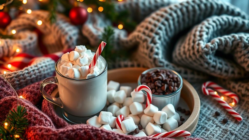 cozy winter drink station