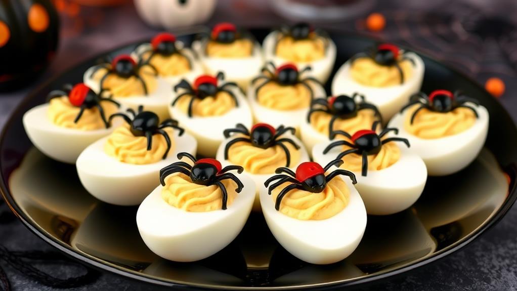 creamy spider deviled delight