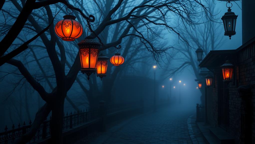 creating eerie ambiance outdoors