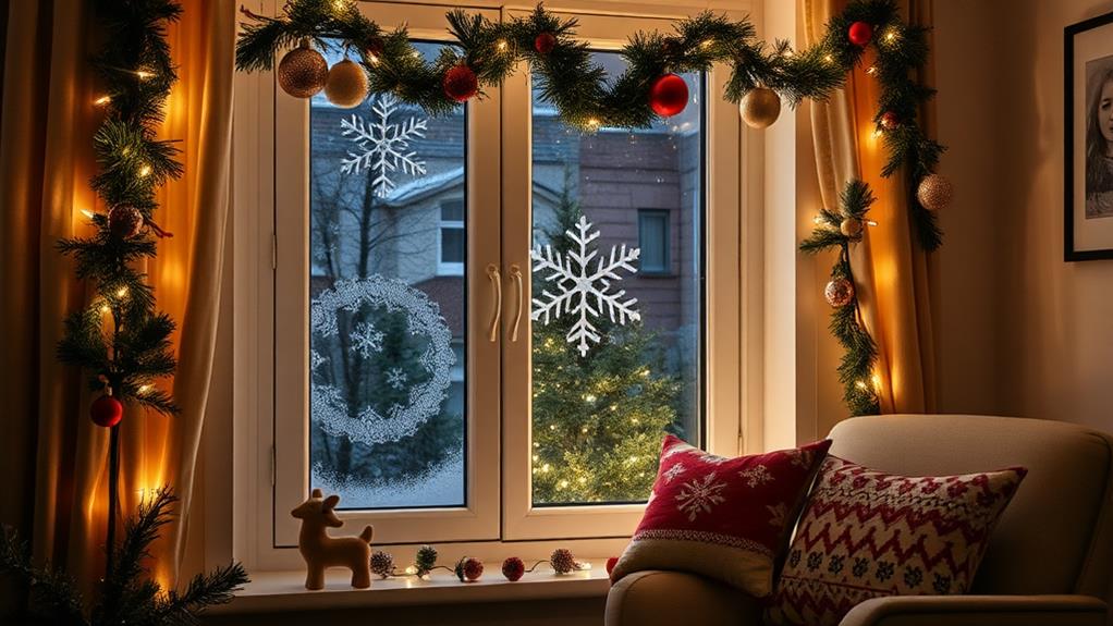 decorate windows for holidays