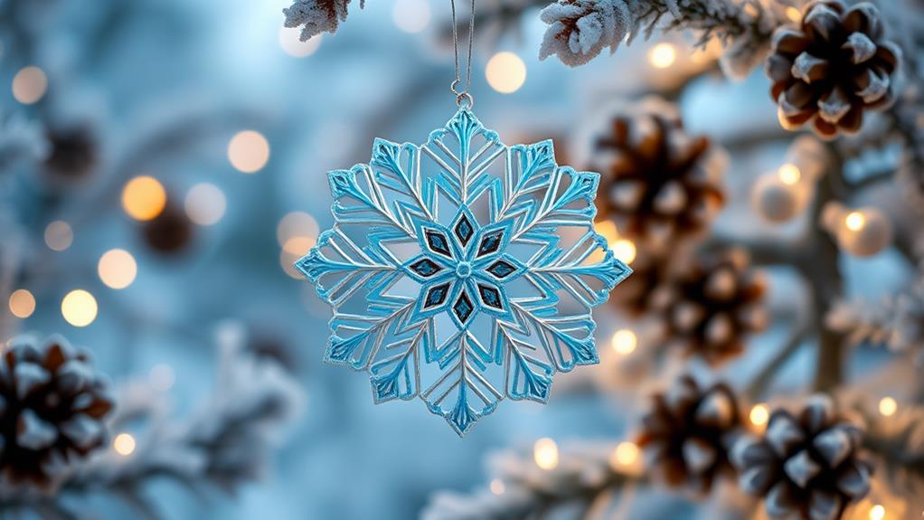 delicate winter decoration craft