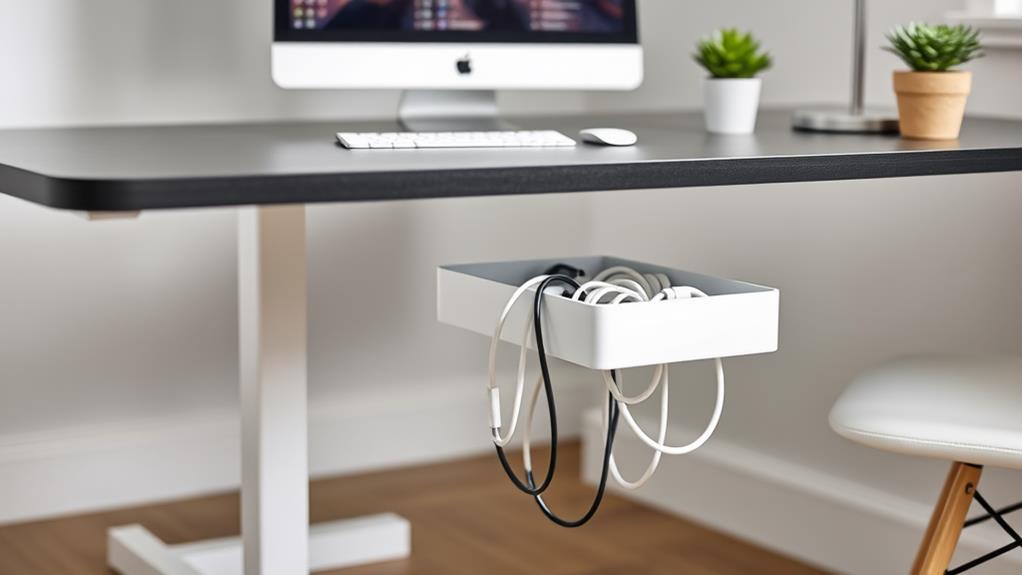 desk cable management system