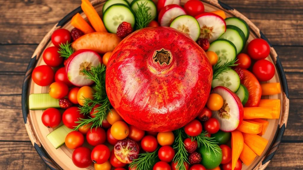 festive fruit holiday platter