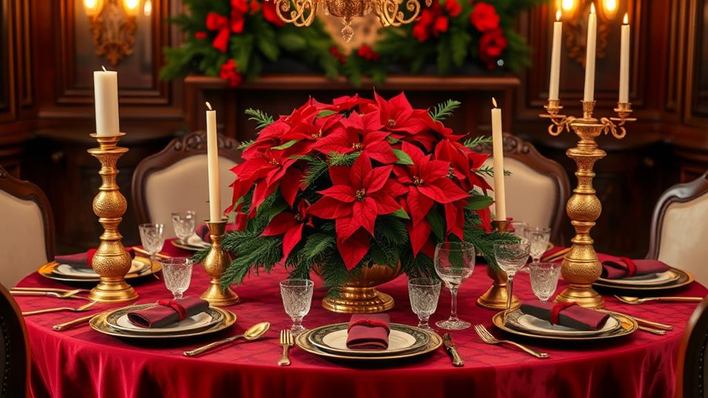 festive holiday flower displays