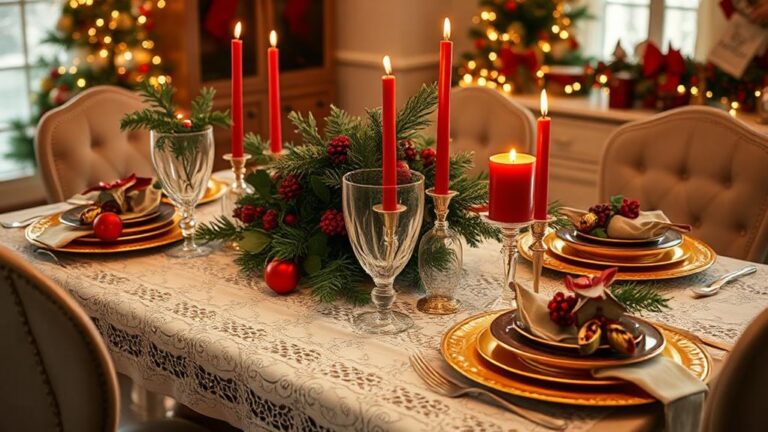 festive holiday table settings