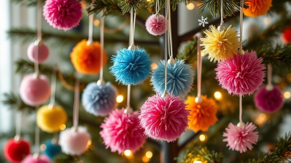 fluffy festive tree decoration