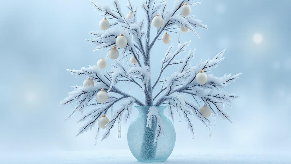 frosted white christmas tree