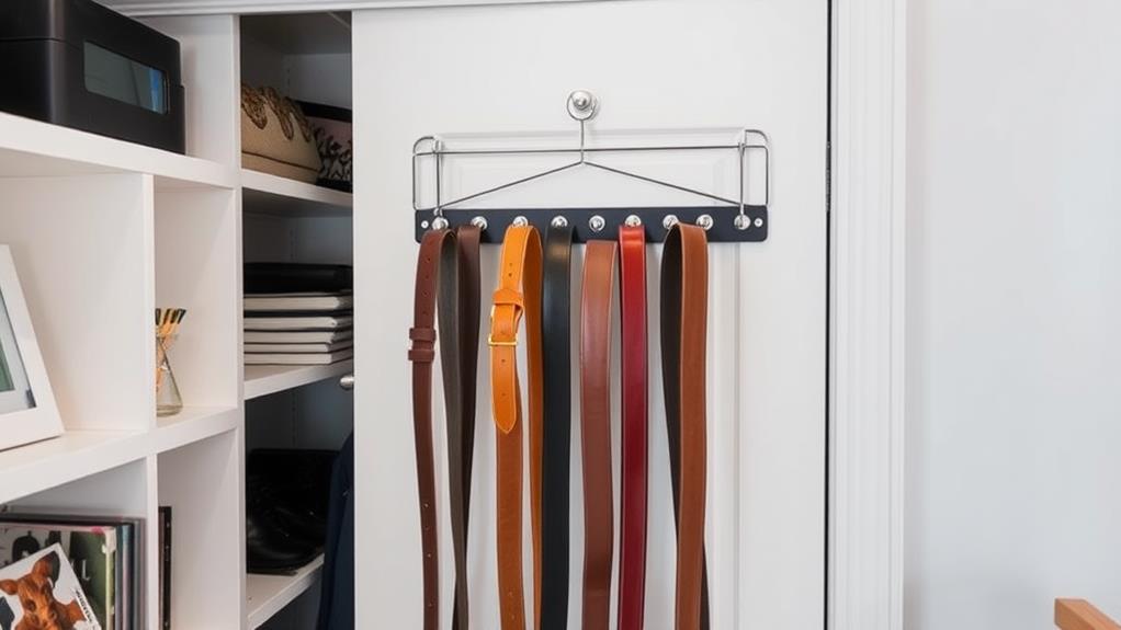 hang belts behind door