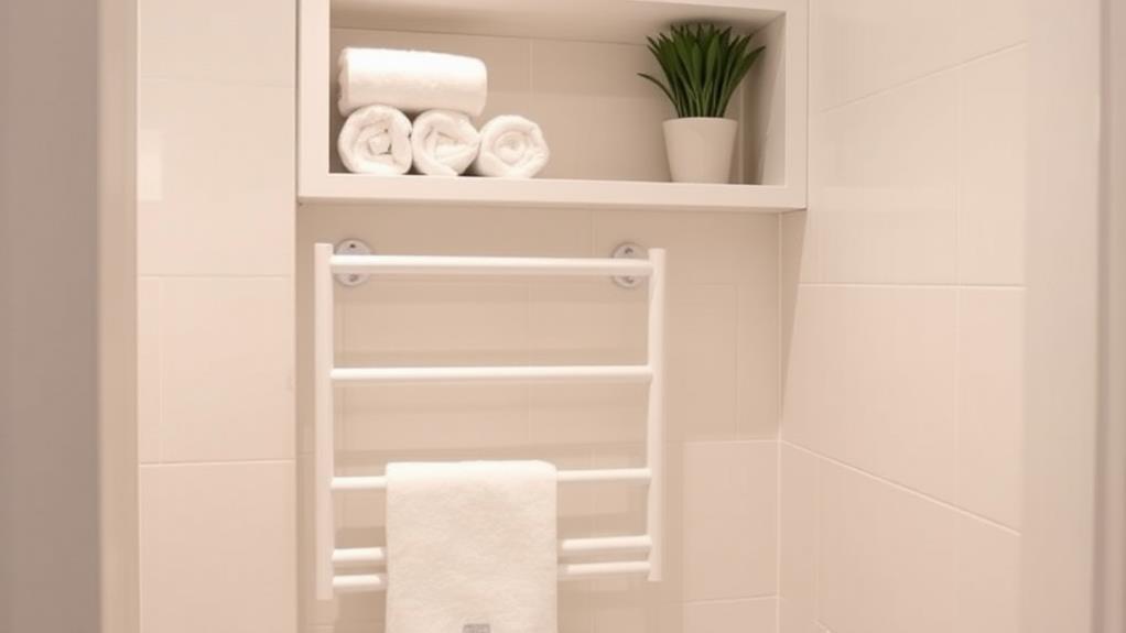 installing bathroom storage solution