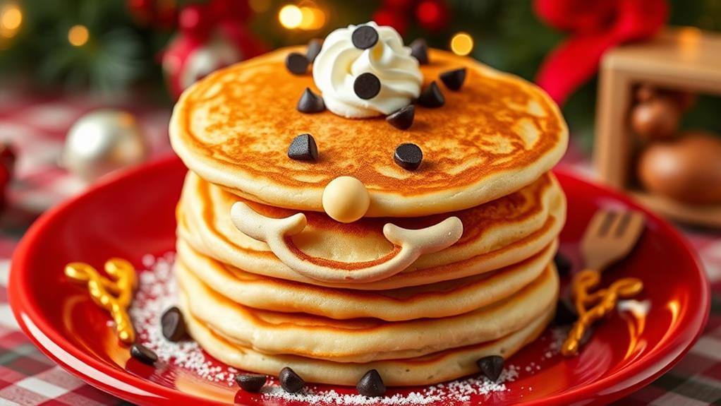 make santa face pancakes