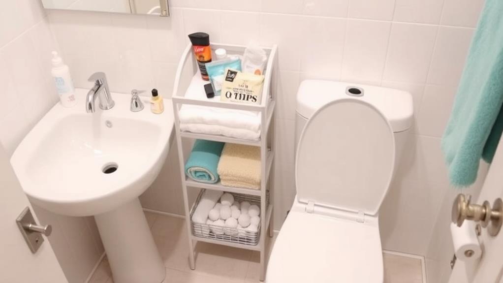 maximize bathroom storage space