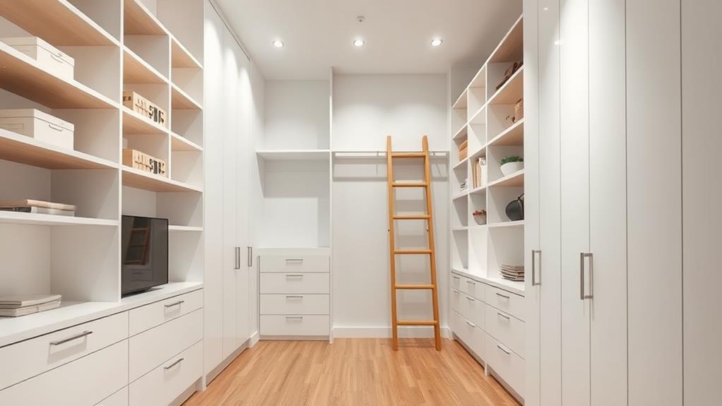 maximize space with shelves