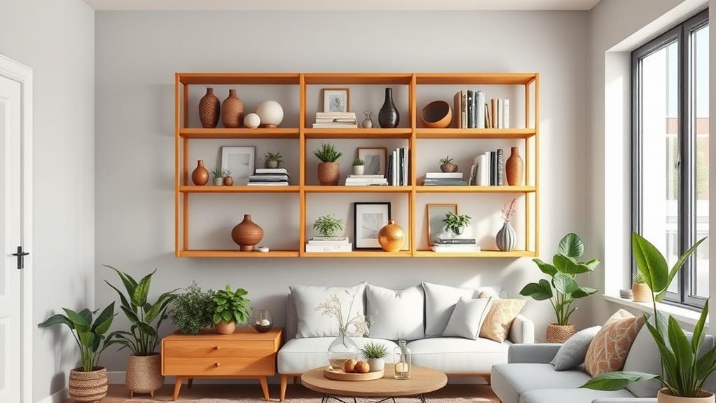 maximize storage with shelves