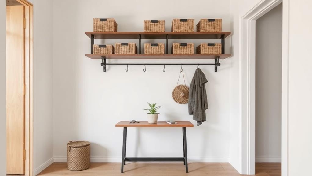 maximize storage with shelves