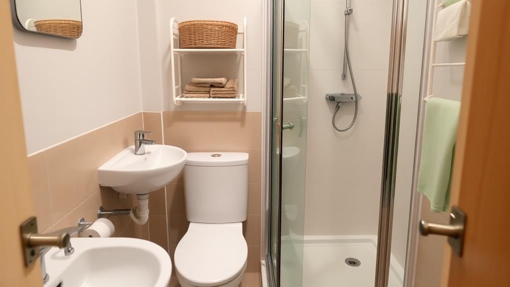 maximizing space in bathrooms