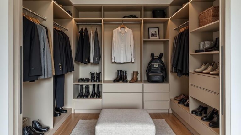 modern small walk in closet