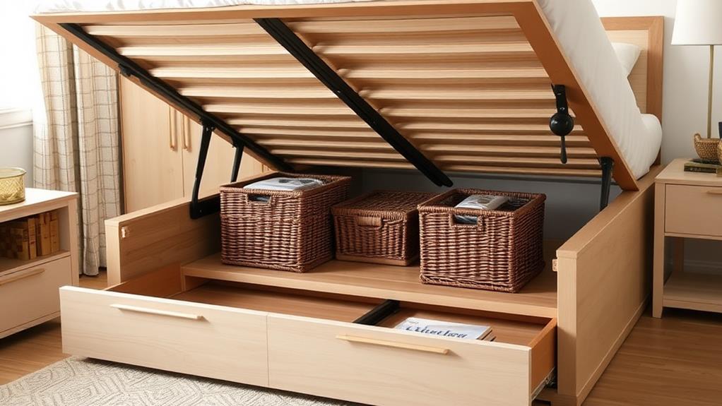 optimize bed storage space