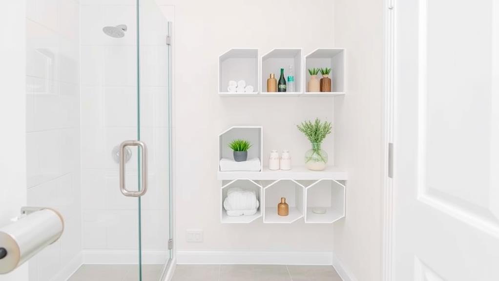 organize bathroom storage space