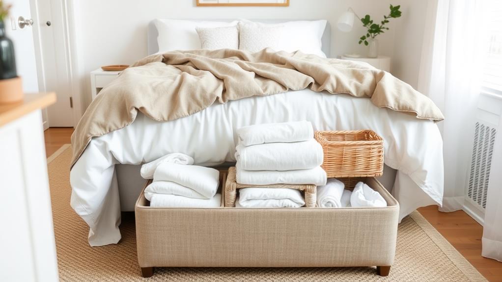 organize bedding with style