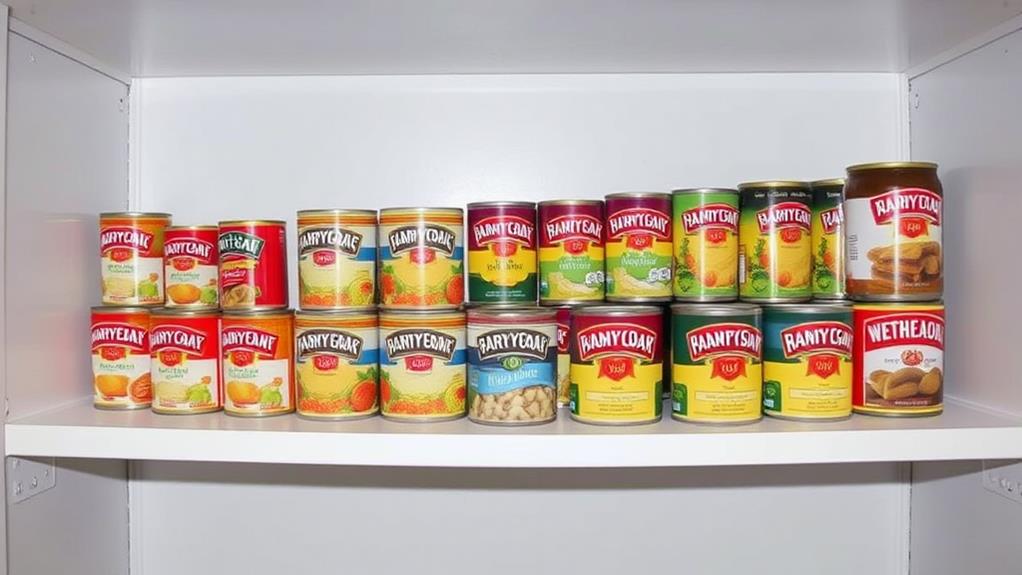 organize canned goods efficiently