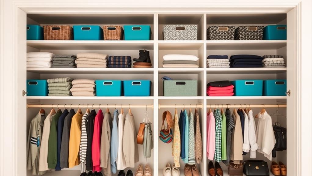 organize closet shelves alphabetically