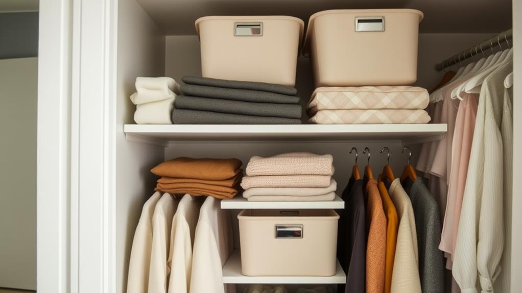 organize closet storage space