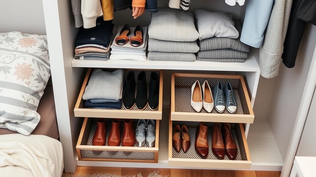 organize closet storage spaces