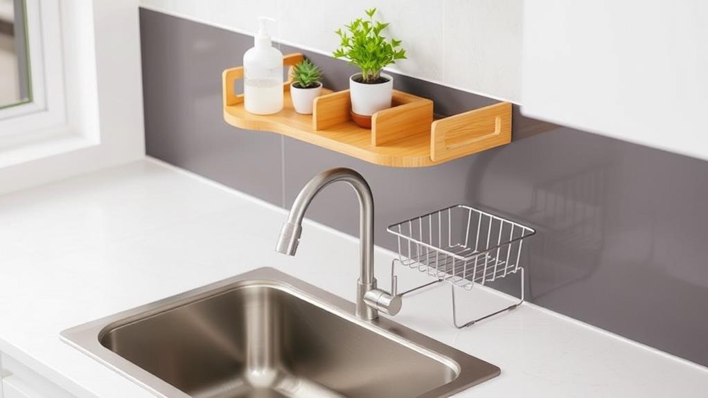 organize kitchen sink space