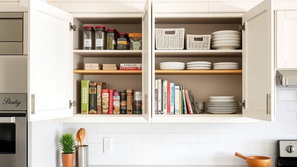 organize kitchen storage space