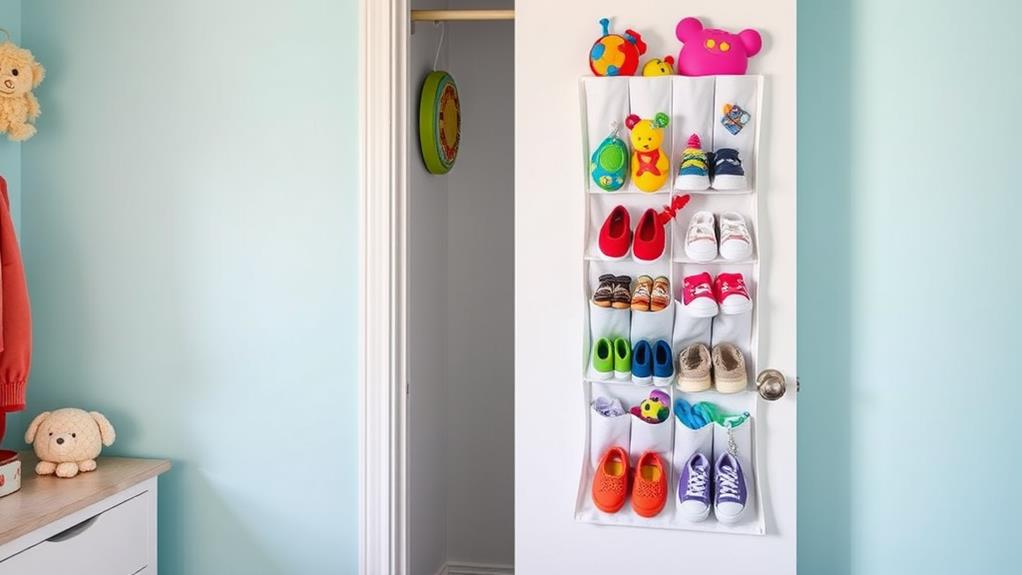 organize shoes behind door