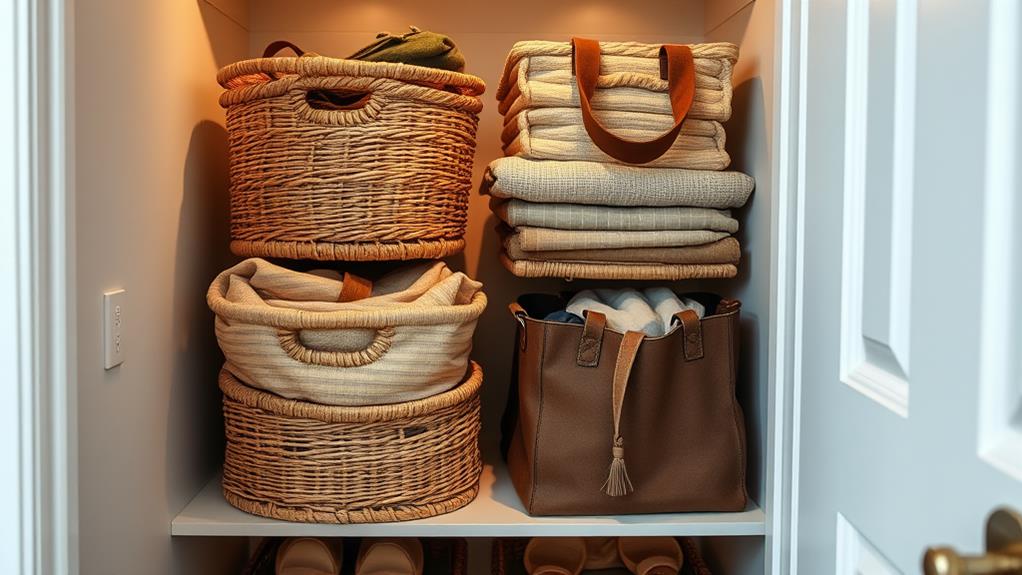 organize shopping bag storage